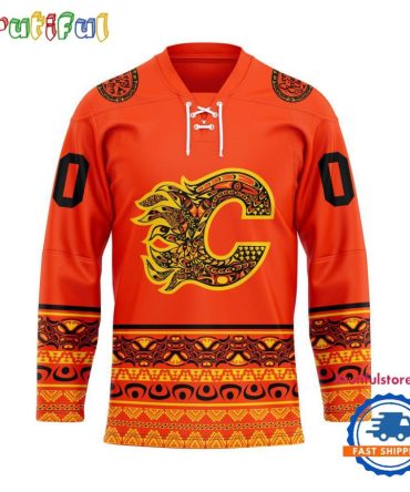 Nhl Calgary Flames National Day For Truth And Reconciliation Design Hockey Jersey, Sport Jersey Shirt