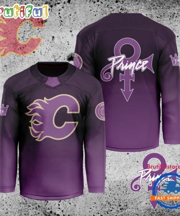Nhl Calgary Flames Personalized Prince Night Hockey Jersey
