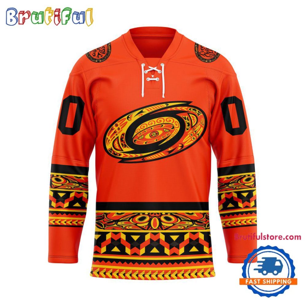 Nhl Carolina Hurricanes National Day For Truth And Reconciliation Design Hockey Jersey, Sport Jersey Shirt