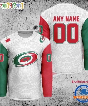 Nhl Carolina Hurricanes Personalized Mexican Heritage Hockey Jersey