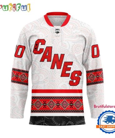Nhl Carolina Hurricanes Personalized Native American Hockey Jersey