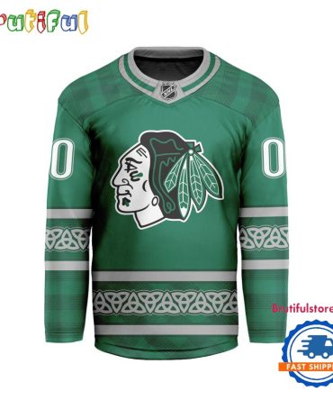 Nhl Chicago Blackhawks For St.Patrick'S Day Limited New Hockey Jersey