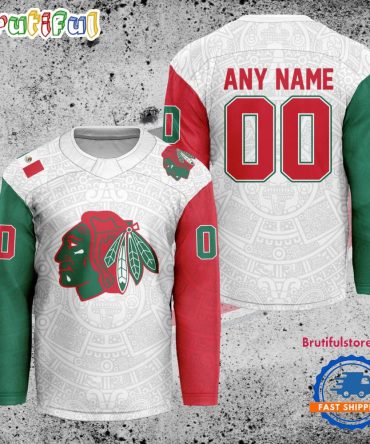 Nhl Chicago Blackhawks Personalized Mexican Heritage Hockey Jersey