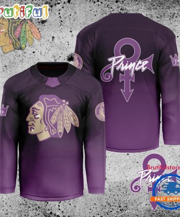 Nhl Chicago Blackhawks Personalized Prince Night Hockey Jersey