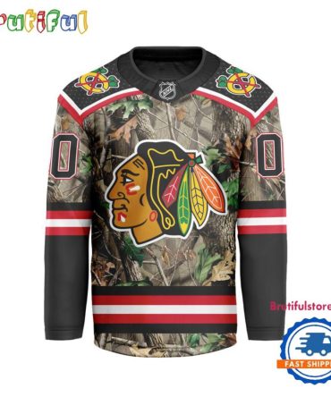 Nhl Chicago Blackhawks Special Realtree Camo Hunting Hockey Jersey