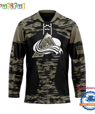 Nhl Colorado Avalanche Custom Honoring Veterans Camo Hockey Jersey
