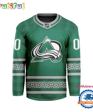 Nhl Colorado Avalanche For St.Patrick'S Day Limited New Hockey Jersey