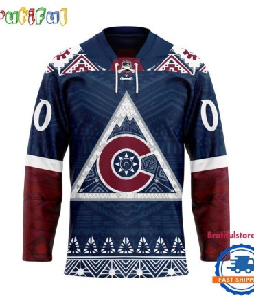 Nhl Colorado Avalanche Personalized Native American Hockey Jersey