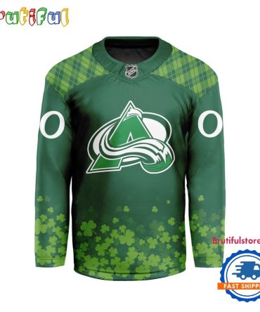 Nhl Colorado Avalanche St.Patrick'S Day New Design Hockey Jersey, Nhl Patricks Day Jersey