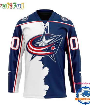 Nhl Columbus Blue Jackets Home Mix Away New Design Hockey Jersey