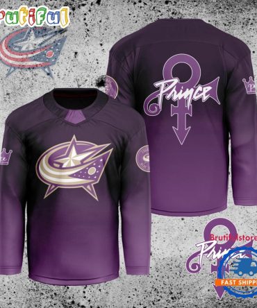 Nhl Columbus Blue Jackets Personalized Prince Night Hockey Jersey