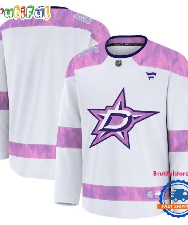 Nhl Dallas Stars 2024 Hockey Fights Cancer Practice Jersey Shirt