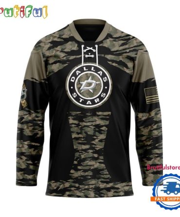 Nhl Dallas Stars Custom Honoring Veterans Camo Hockey Jersey