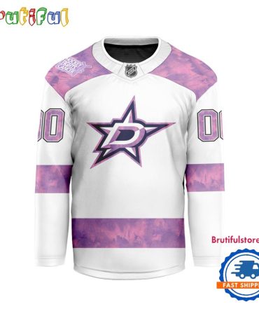 Nhl Dallas Stars Personalized Hockey Fights Cancer Design Jersey