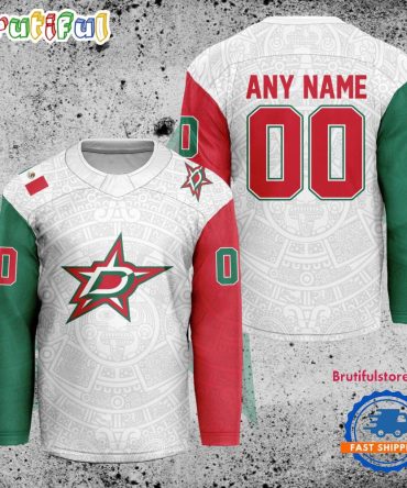 Nhl Dallas Stars Personalized Mexican Heritage Hockey Jersey