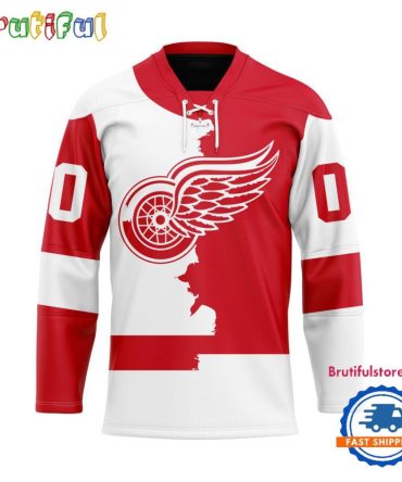 Nhl Detroit Red Wings Home Mix Away New Design Hockey Jersey