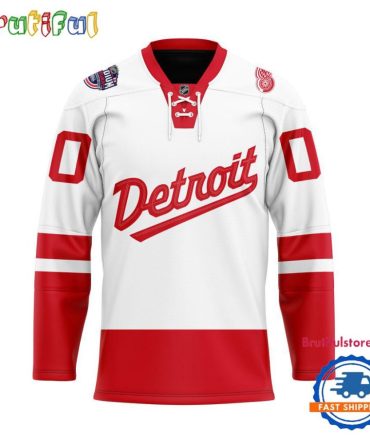 Nhl Detroit Red Wings Personalized 2025 Stadium Series Lace Hockey Jersey