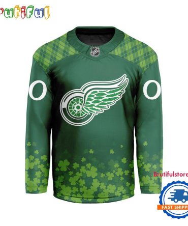 Nhl Detroit Red Wings St.Patrick'S Day New Design Hockey Jersey, Nhl Patricks Day Jersey