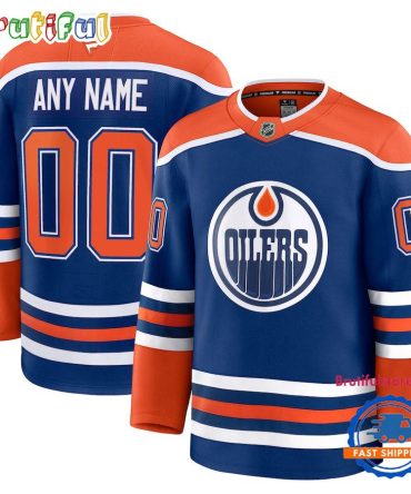 Nhl Edmonton Oilers Home Premium Custom Hockey Jersey