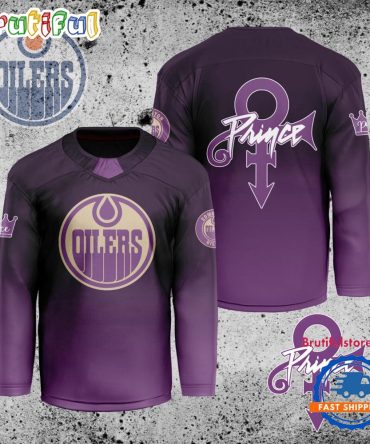 Nhl Edmonton Oilers Personalized Prince Night Hockey Jersey