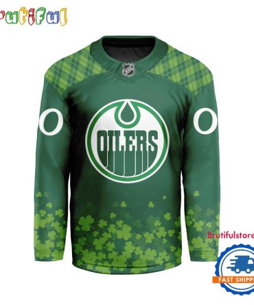 Nhl Edmonton Oilers St.Patrick'S Day New Design Hockey Jersey, Nhl Patricks Day Jersey
