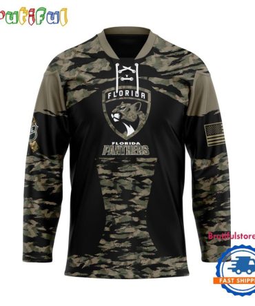 Nhl Florida Panthers Custom Honoring Veterans Camo Hockey Jersey
