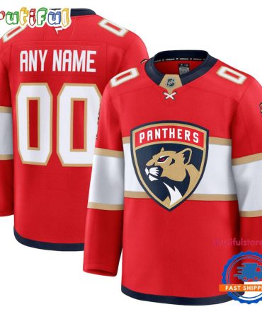 Nhl Florida Panthers Home Premium Custom Hockey Jersey