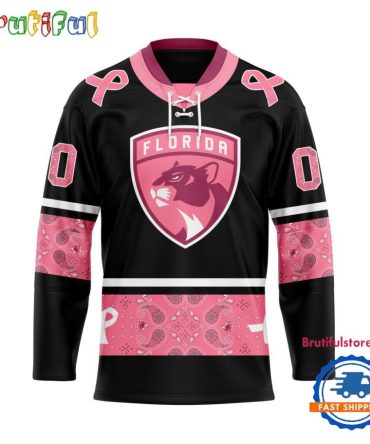 Nhl Florida Panthers In October We Wear Pink Breast Cancer Design Hockey Jersey