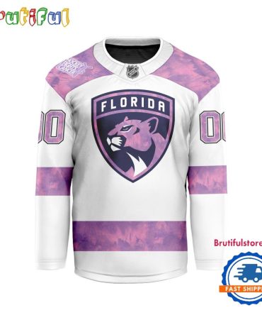 Nhl Florida Panthers Personalized Hockey Fights Cancer Design Jersey