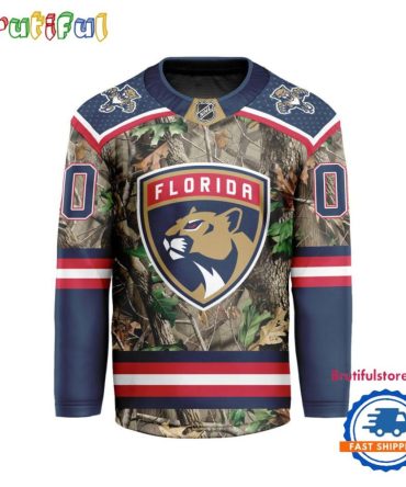 Nhl Florida Panthers Special Realtree Camo Hunting Hockey Jersey