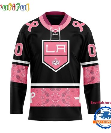 Nhl Los Angeles Kings In October We Wear Pink Breast Cancer Design Hockey Jersey