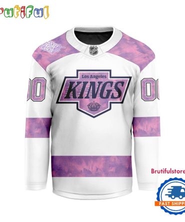 Nhl Los Angeles Kings Personalized Hockey Fights Cancer Design Jersey