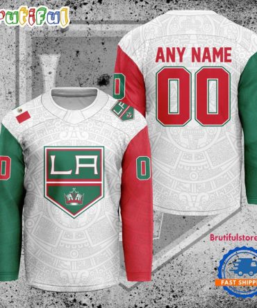 Nhl Los Angeles Kings Personalized Mexican Heritage Hockey Jersey