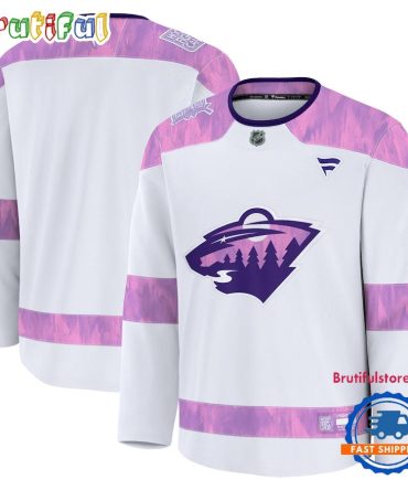 Nhl Minnesota Wild 2024 Hockey Fights Cancer Practice Jersey Shirt