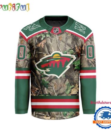 Nhl Minnesota Wild Special Realtree Camo Hunting Hockey Jersey