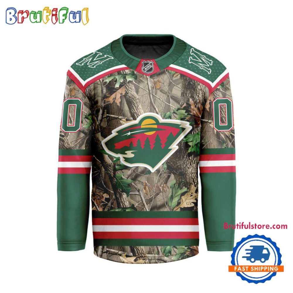 Nhl Minnesota Wild Special Realtree Camo Hunting Hockey Jersey