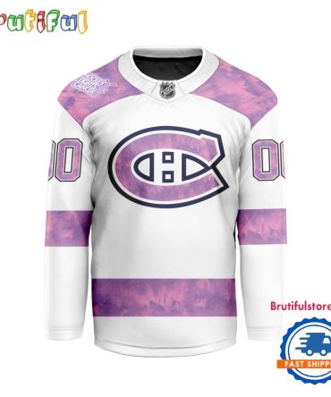 Nhl Montreal Canadiens Personalized Hockey Fights Cancer Design Jersey