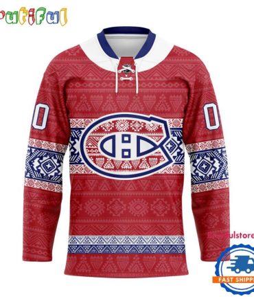 Nhl Montreal Canadiens Personalized Native American Hockey Jersey