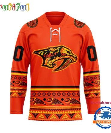 Nhl Nashville Predators National Day For Truth And Reconciliation Design Hockey Jersey, Sport Jersey Shirt