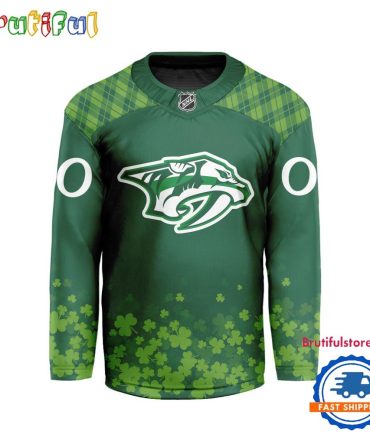 Nhl Nashville Predators St.Patrick'S Day New Design Hockey Jersey, Nhl Patricks Day Jersey