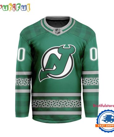Nhl New Jersey Devils For St.Patrick'S Day Limited New Hockey Jersey