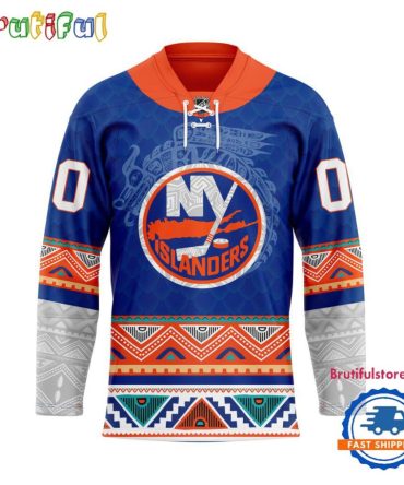 Nhl New York Islanders Personalized Native American Hockey Jersey