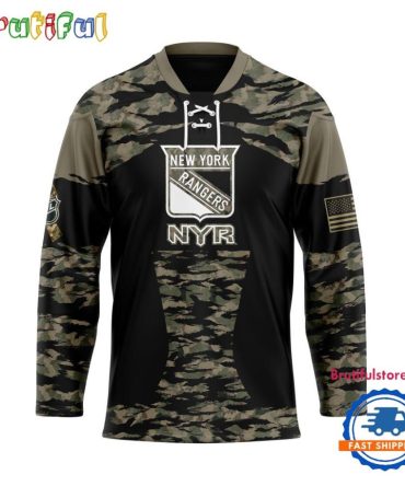 Nhl New York Rangers Custom Honoring Veterans Camo Hockey Jersey