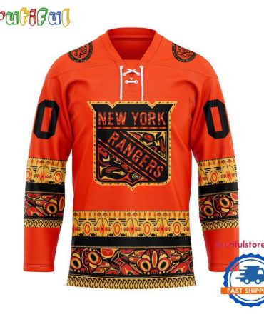 Nhl New York Rangers National Day For Truth And Reconciliation Design Hockey Jersey, Sport Jersey Shirt
