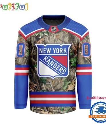 Nhl New York Rangers Special Realtree Camo Hunting Hockey Jersey