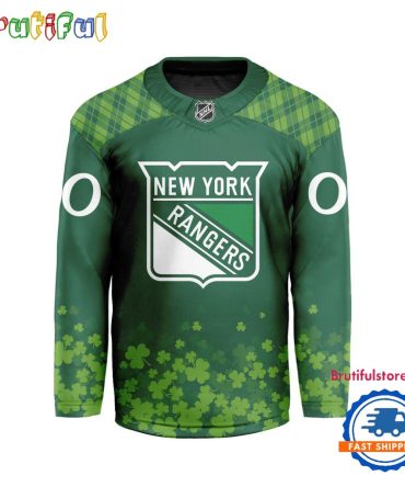 Nhl New York Rangers St.Patrick'S Day New Design Hockey Jersey, Nhl Patricks Day Jersey