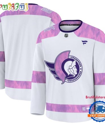 Nhl Ottawa Senators 2024 Hockey Fights Cancer Practice Jersey Shirt
