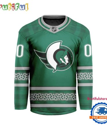 Nhl Ottawa Senators For St.Patrick'S Day Limited New Hockey Jersey