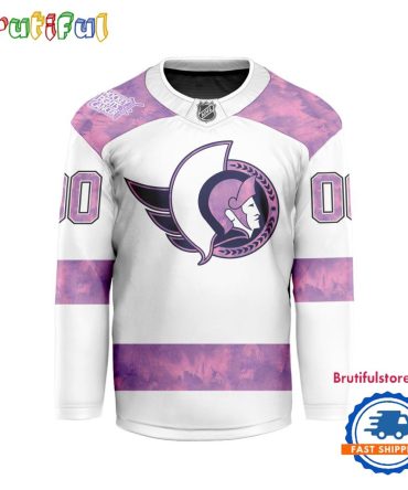 Nhl Ottawa Senators Personalized Hockey Fights Cancer Design Jersey