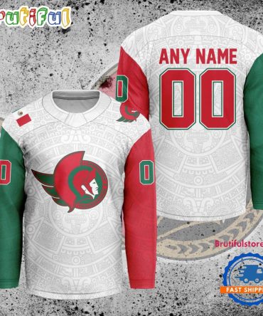 Nhl Ottawa Senators Personalized Mexican Heritage Hockey Jersey